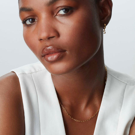 Mini Paperclip Necklace Gold